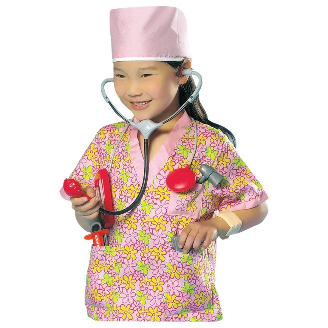 child dressed in the Nurse Role Play Costume