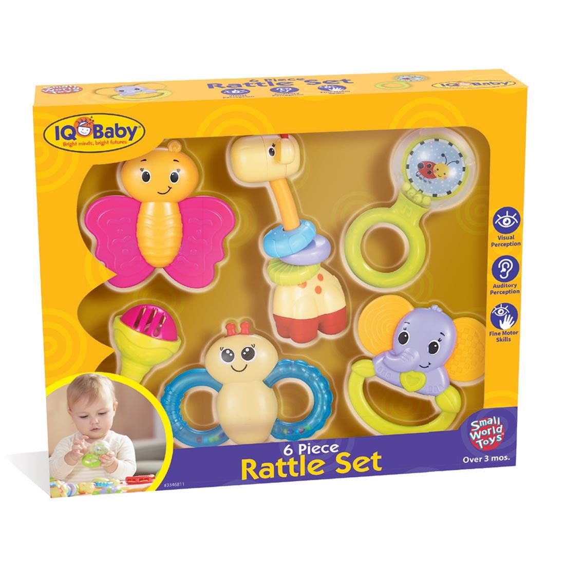 IQ Baby 6-Piece Rattle Set in package