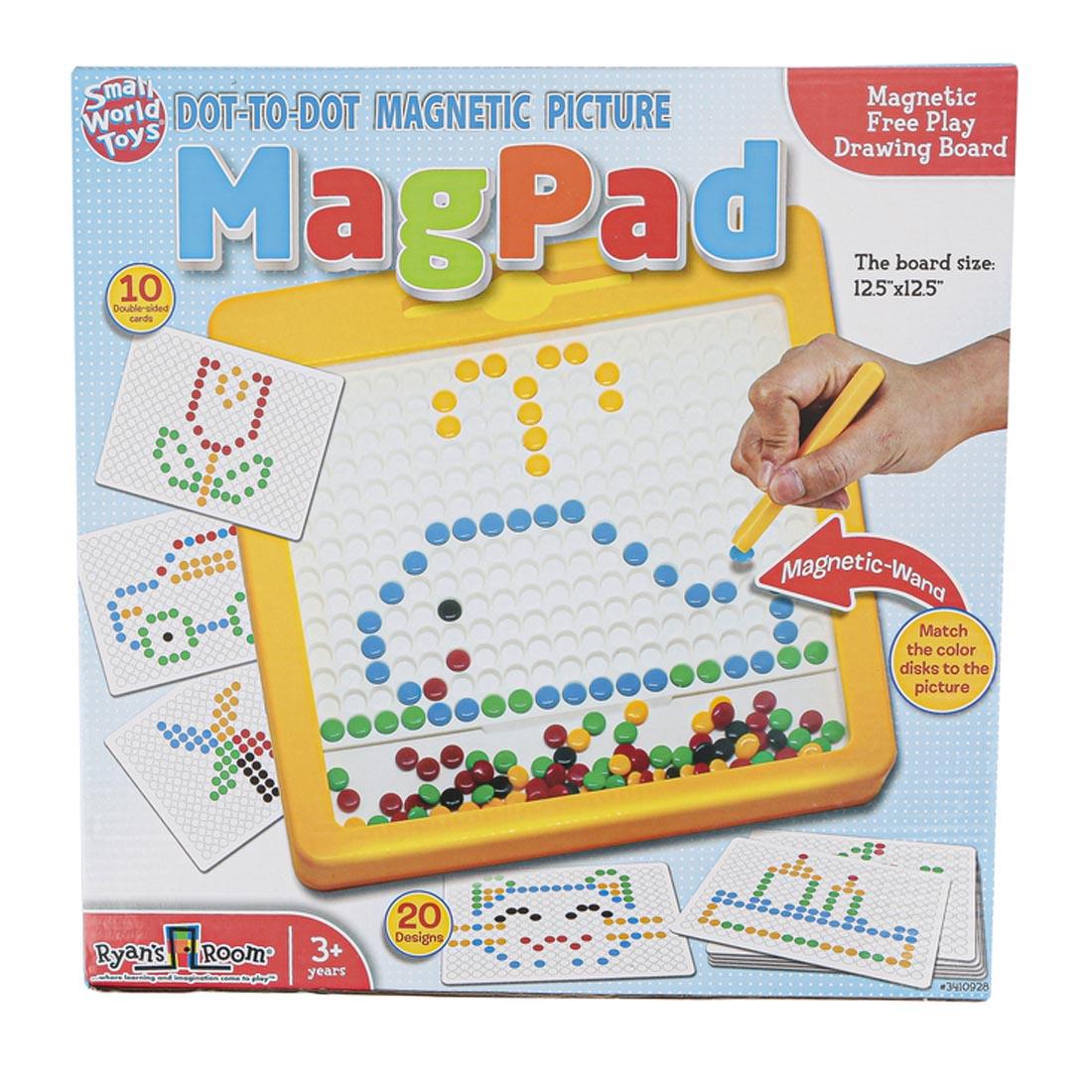 front of box for the Mag Pad Dot-To-Dot Magnetic Picture By Small World Toys