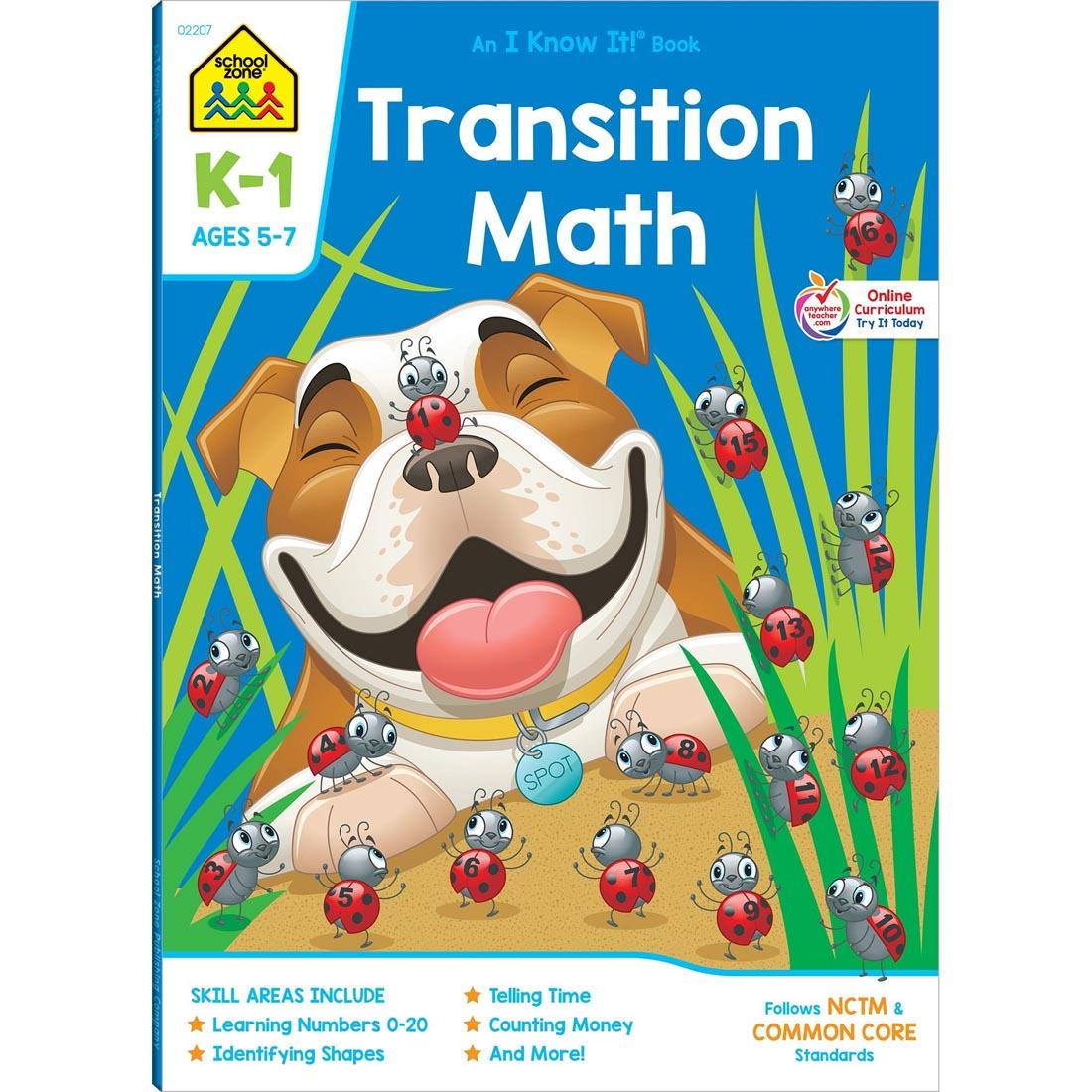 Cover of School Zone Transition Math Workbook