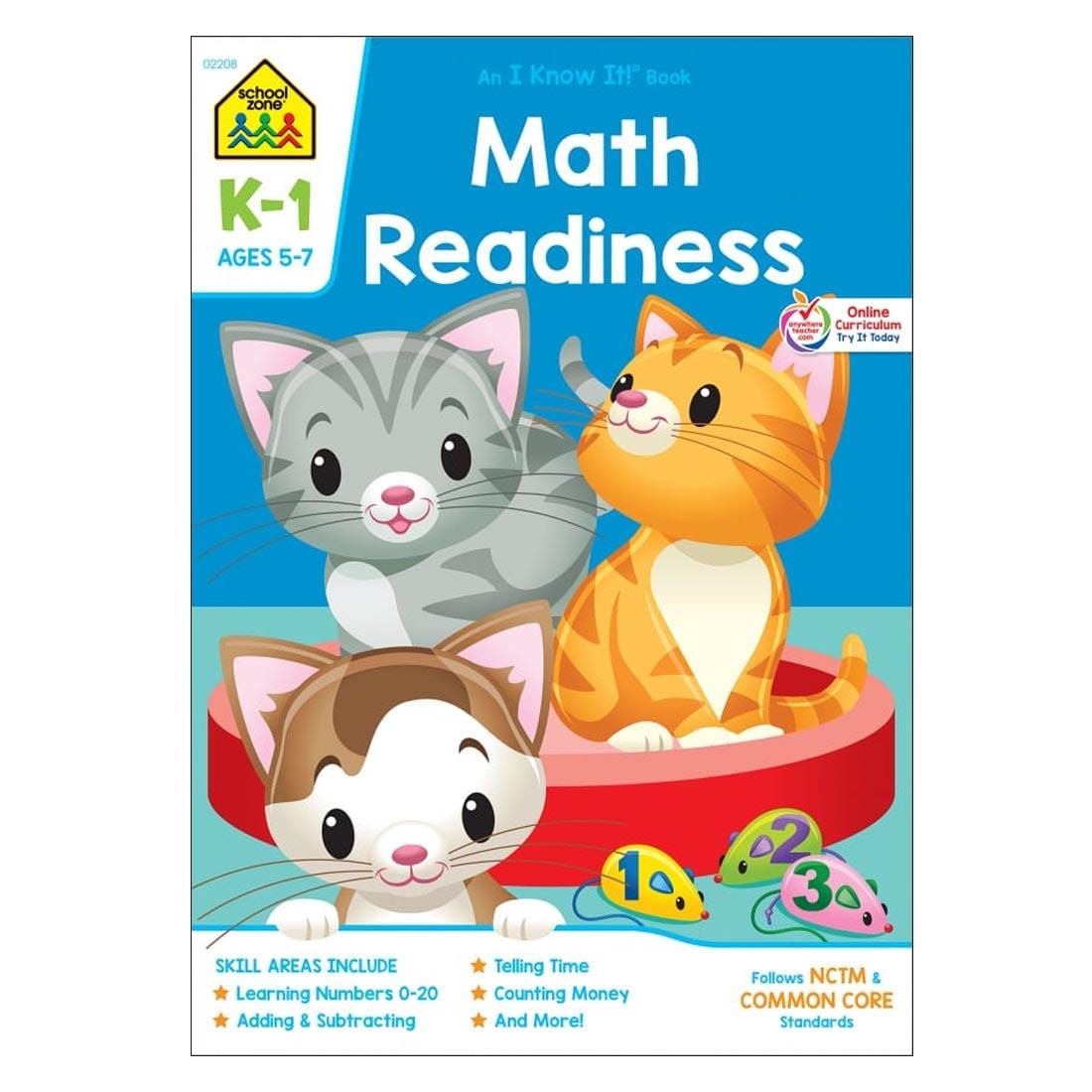 Cover of School Zone Math Readiness Workbook