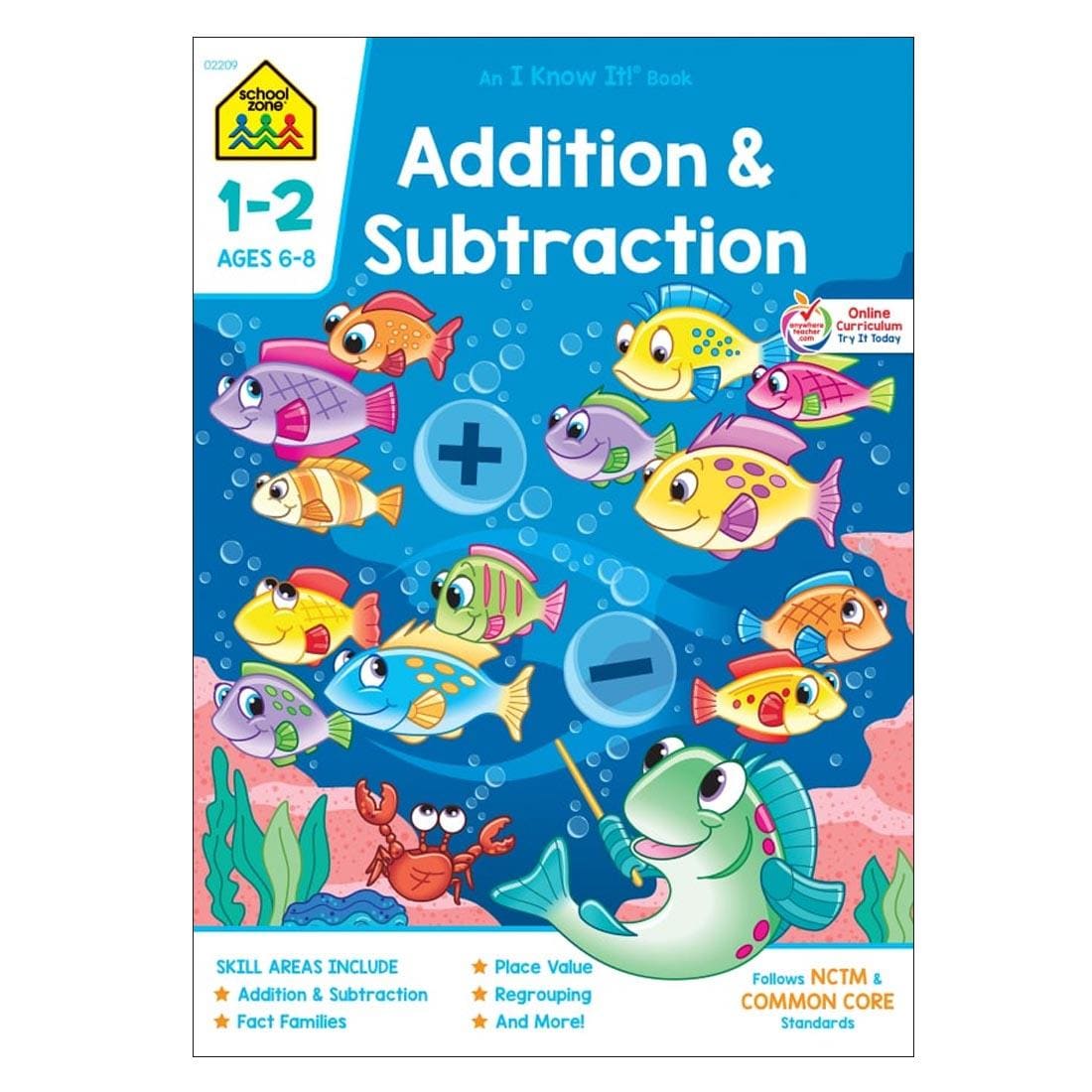 Cover of School Zone Addition & Subtraction Workbook