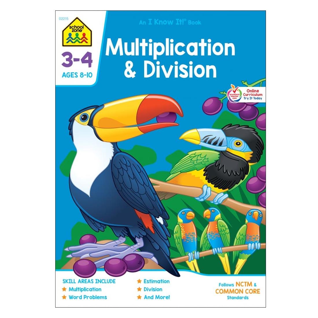 Cover of School Zone Multiplication & Division Workbook