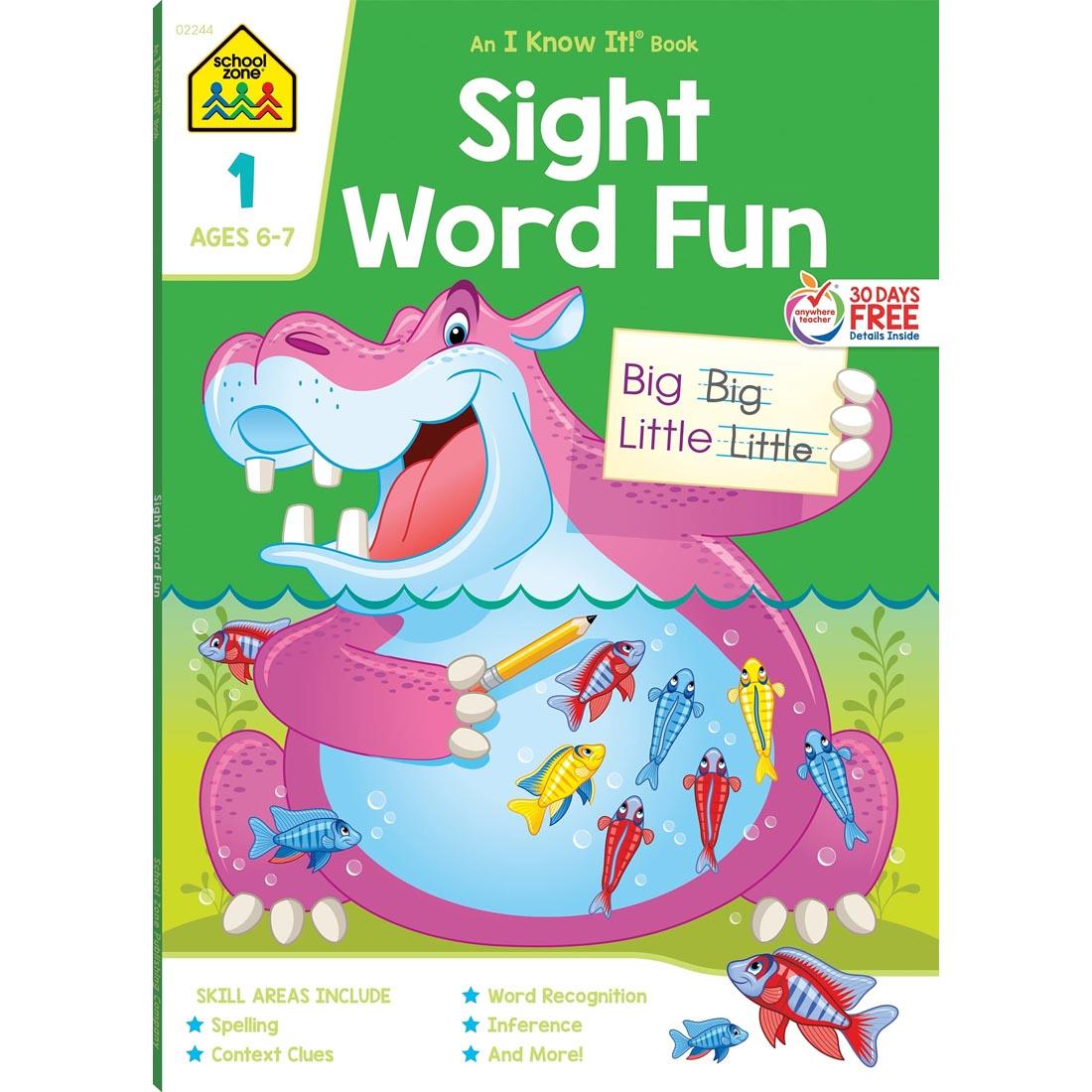 Cover of School Zone Sight Word Fun Deluxe Edition Workbook