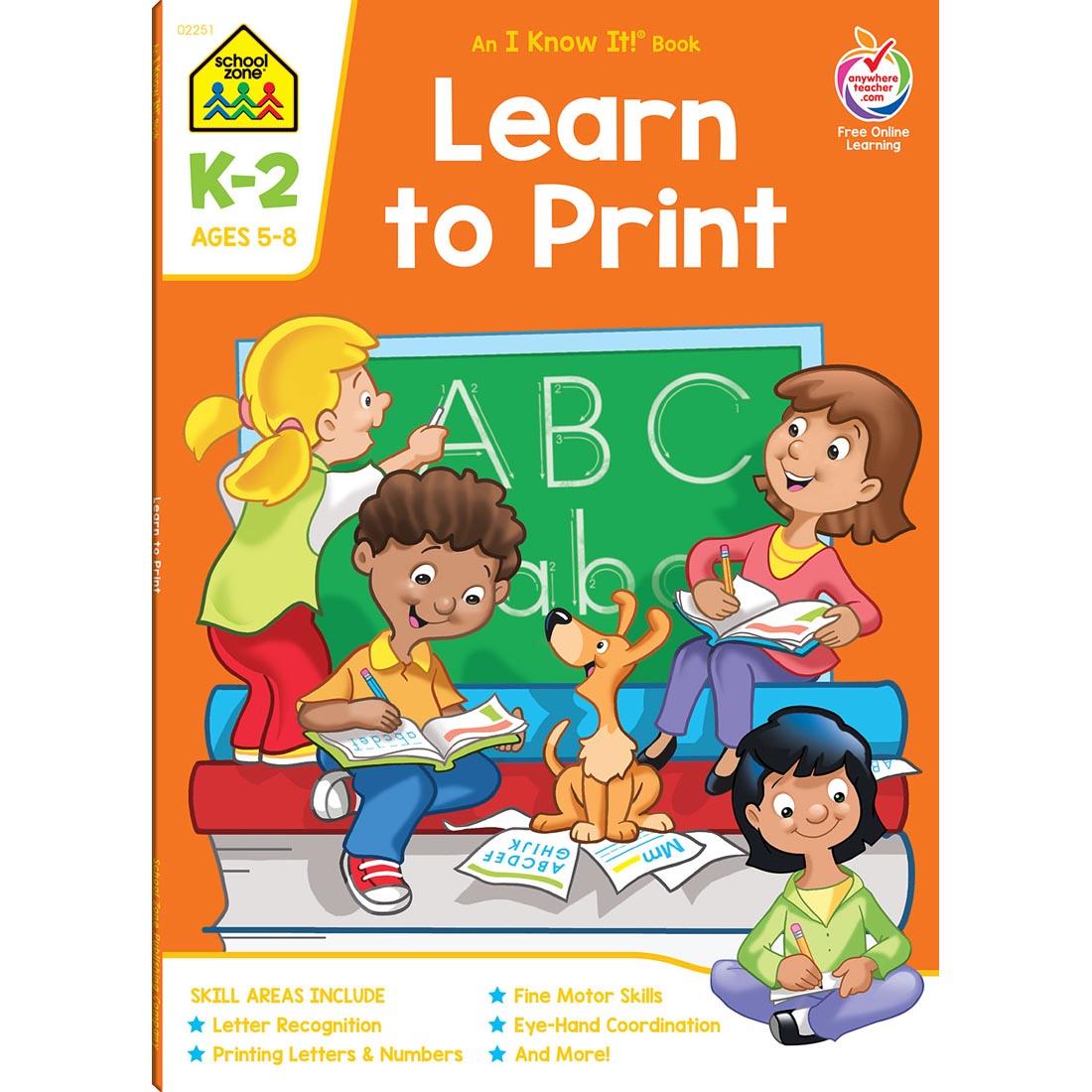 Cover of School Zone Learn To Print Workbook