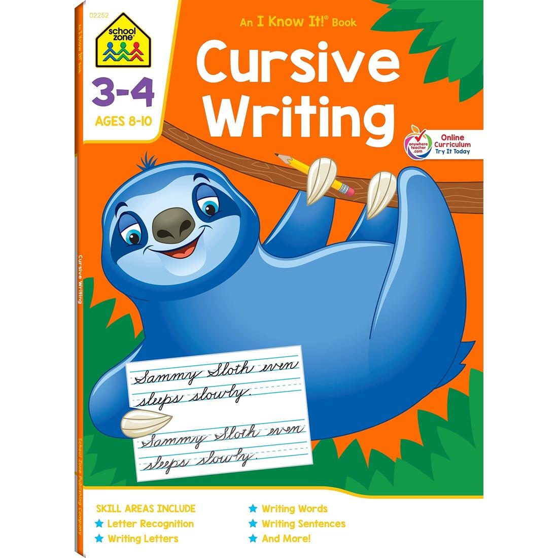 Cover of School Zone Cursive Writing Workbook