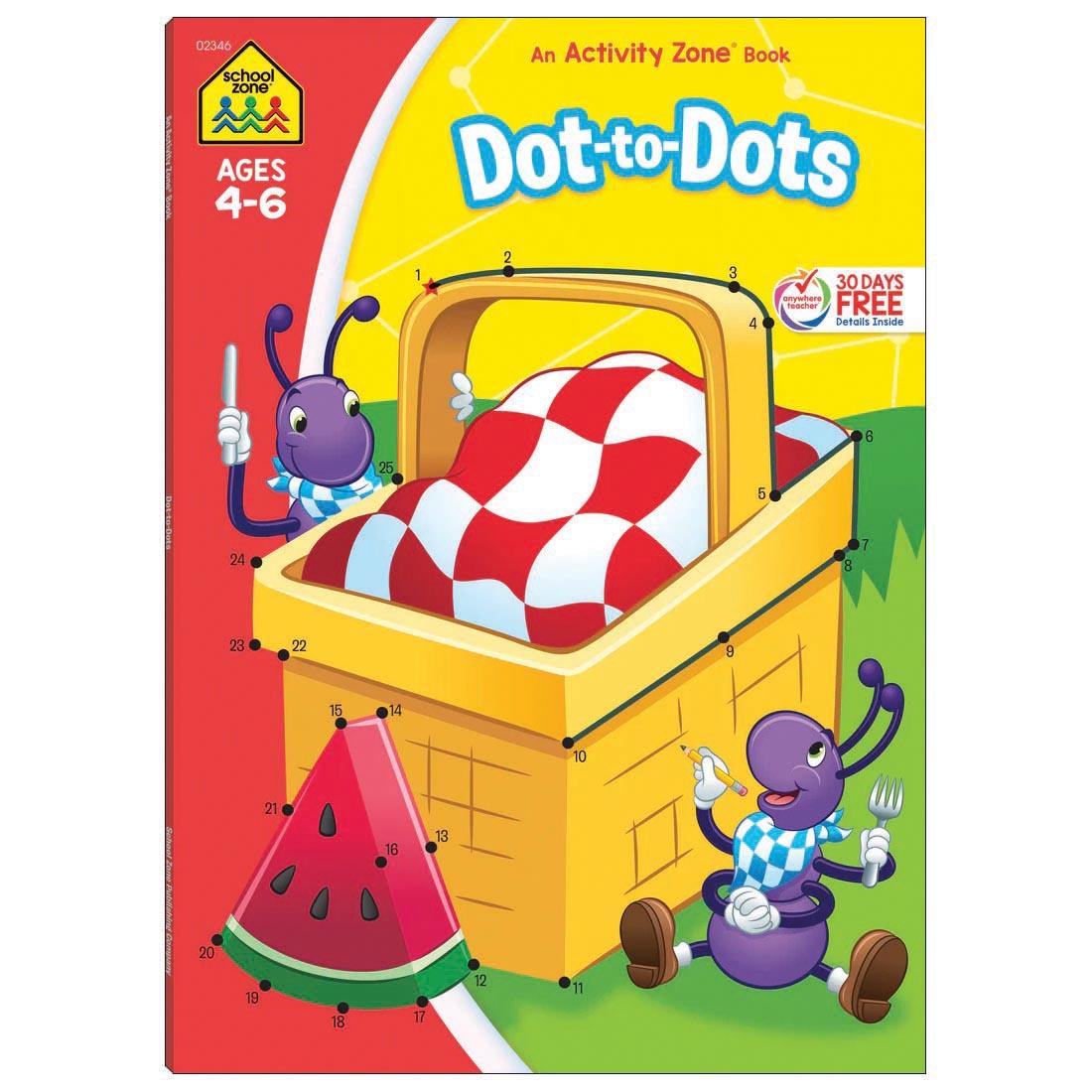 Cover of School Zone Dot-to-Dots Deluxe Edition Activity Zone Workbook