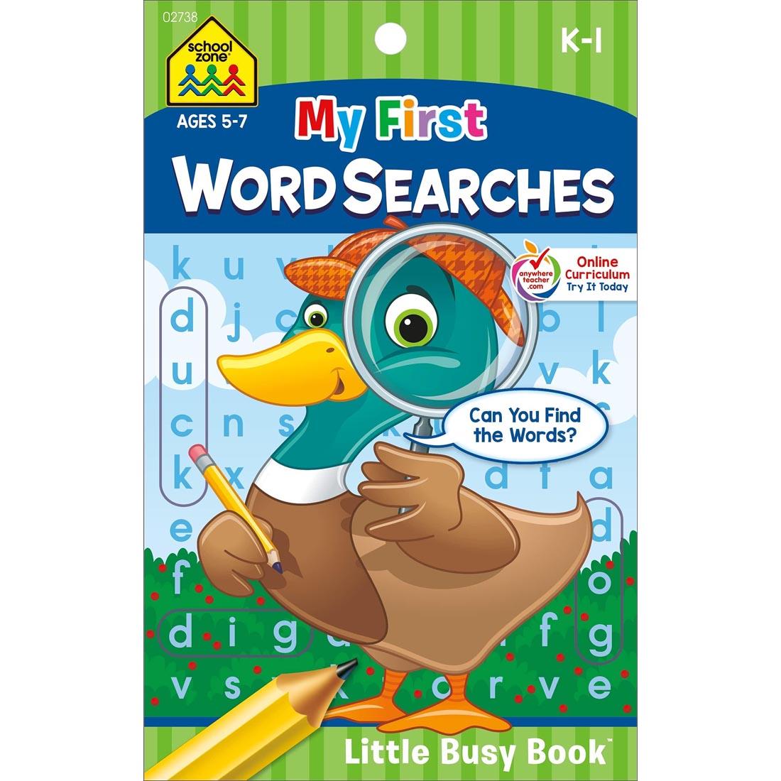 Cover of School Zone My First Word Searches Little Busy Book