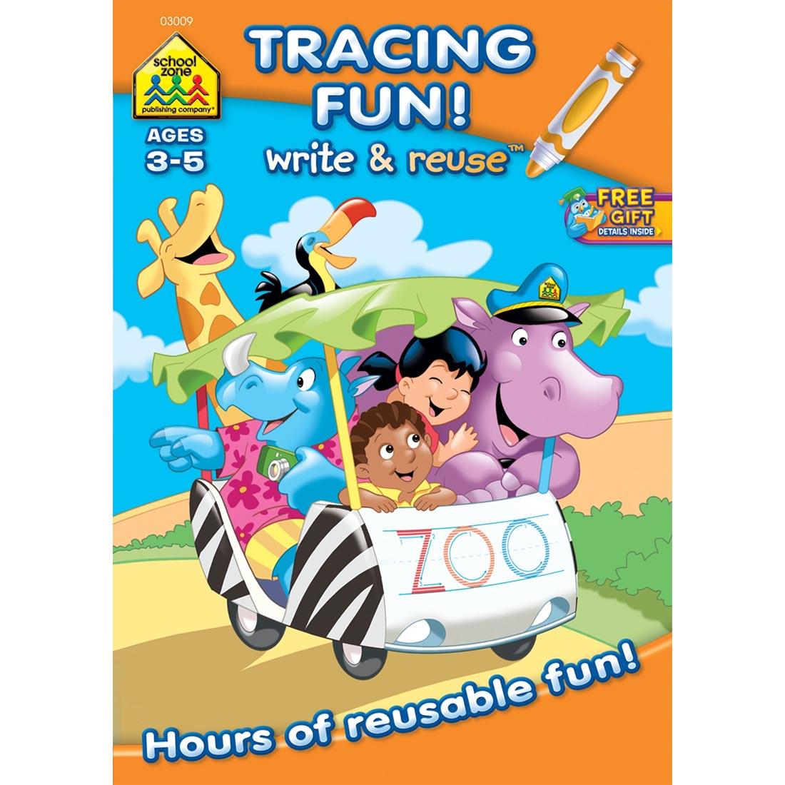 Cover of School Zone Tracing Fun! Write and Reuse Workbook