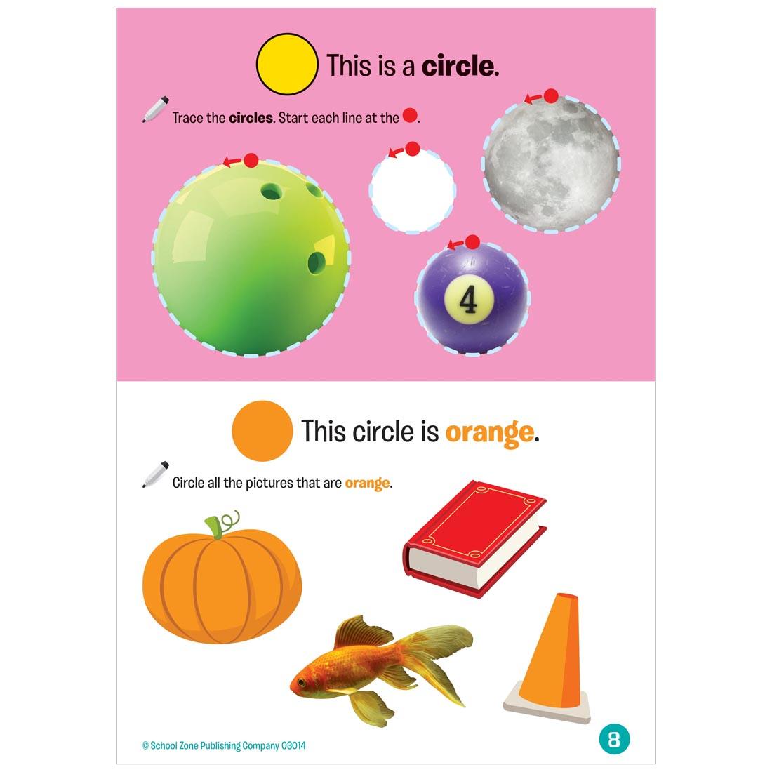 page from the Preschool Fun! Write & Reuse Workbook By School Zone