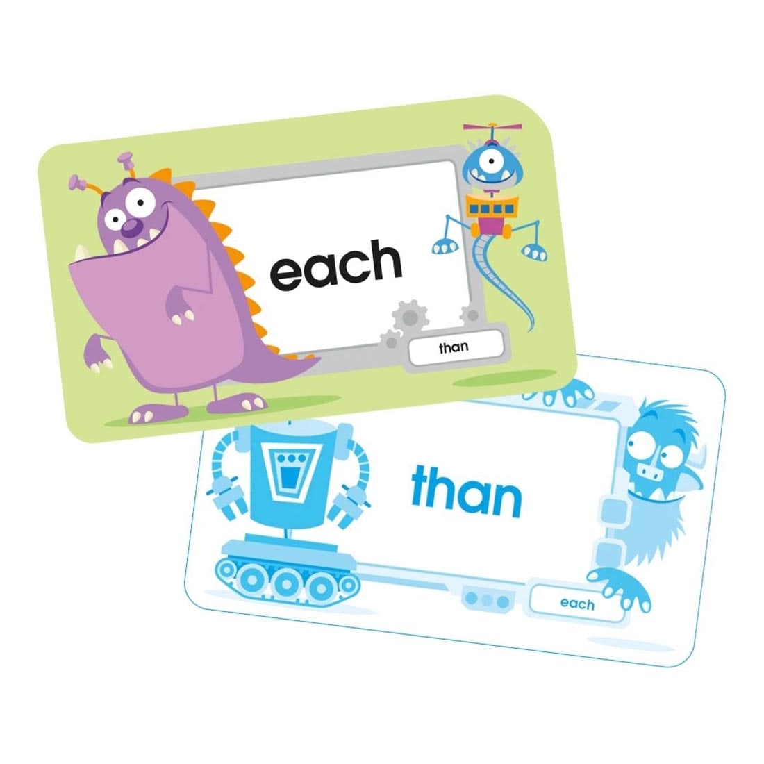 Sample double-sided sight word flash card from School Zone Sight Words Flash Cards