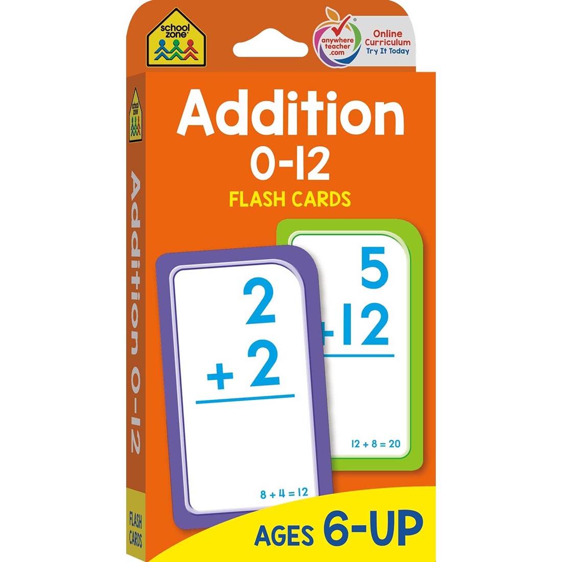 School Zone Addition 0-12 Flash Cards