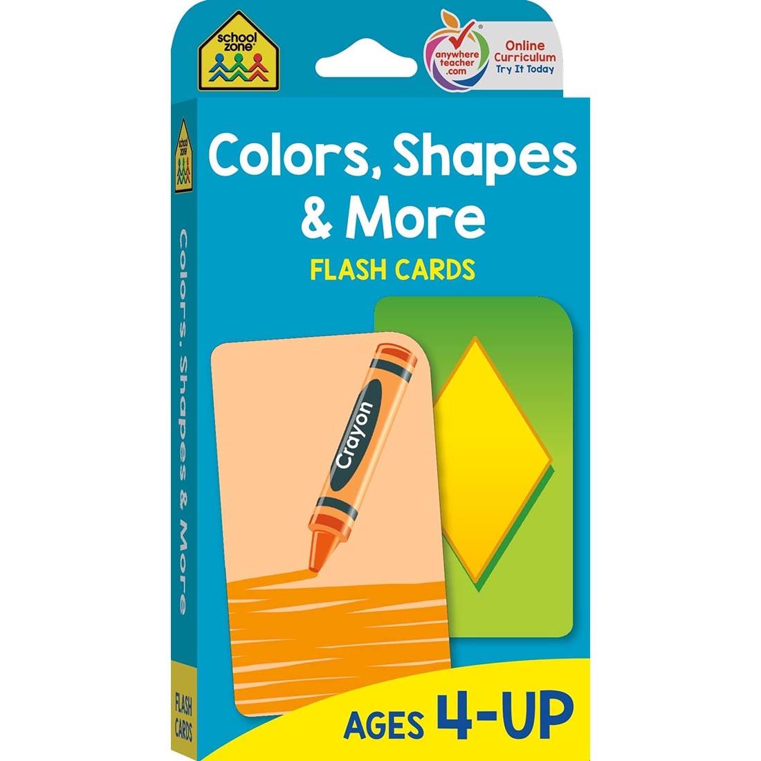 School Zone Colors, Shapes & More Flash Cards