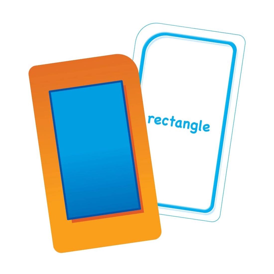 Sample double-sided shape flash card from School Zone Colors, Shapes & More Flash Cards