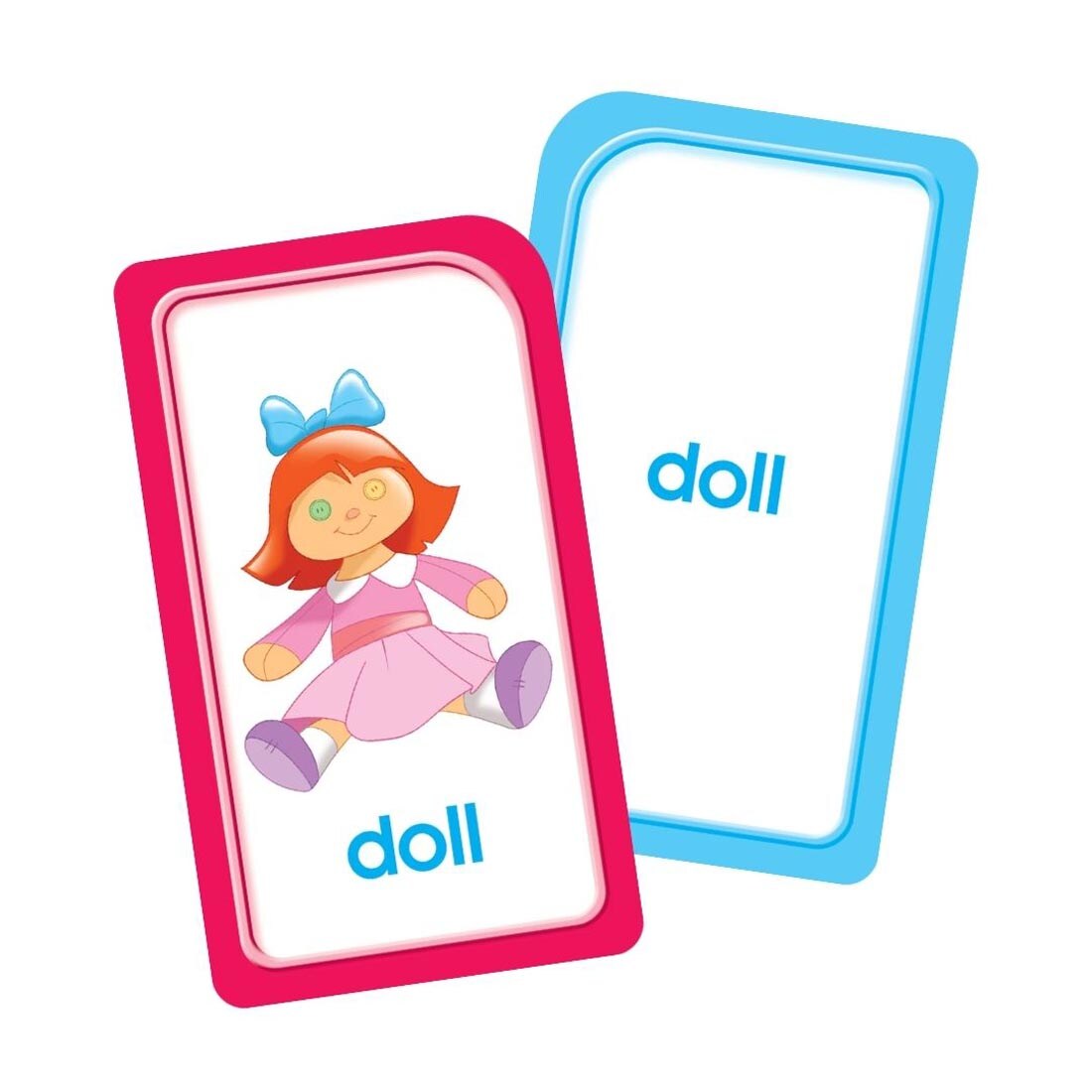 Doll double-sided picture words flash card from School Zone Picture Words Flash Cards