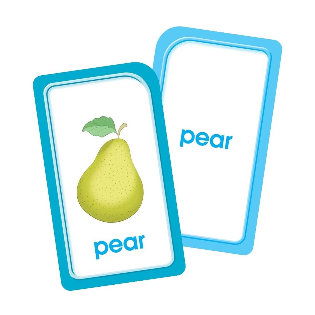 Pear double-sided picture words flash card from School Zone Picture Words Flash Cards