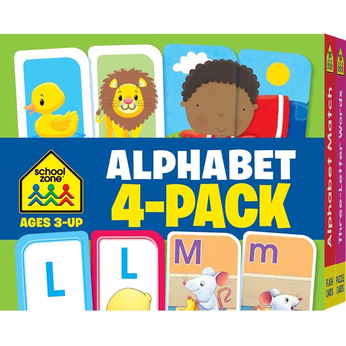 School Zone Alphabet Flash Cards 4-Pack