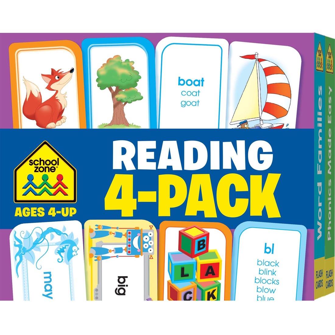 School Zone Reading Flash Cards 4-Pack