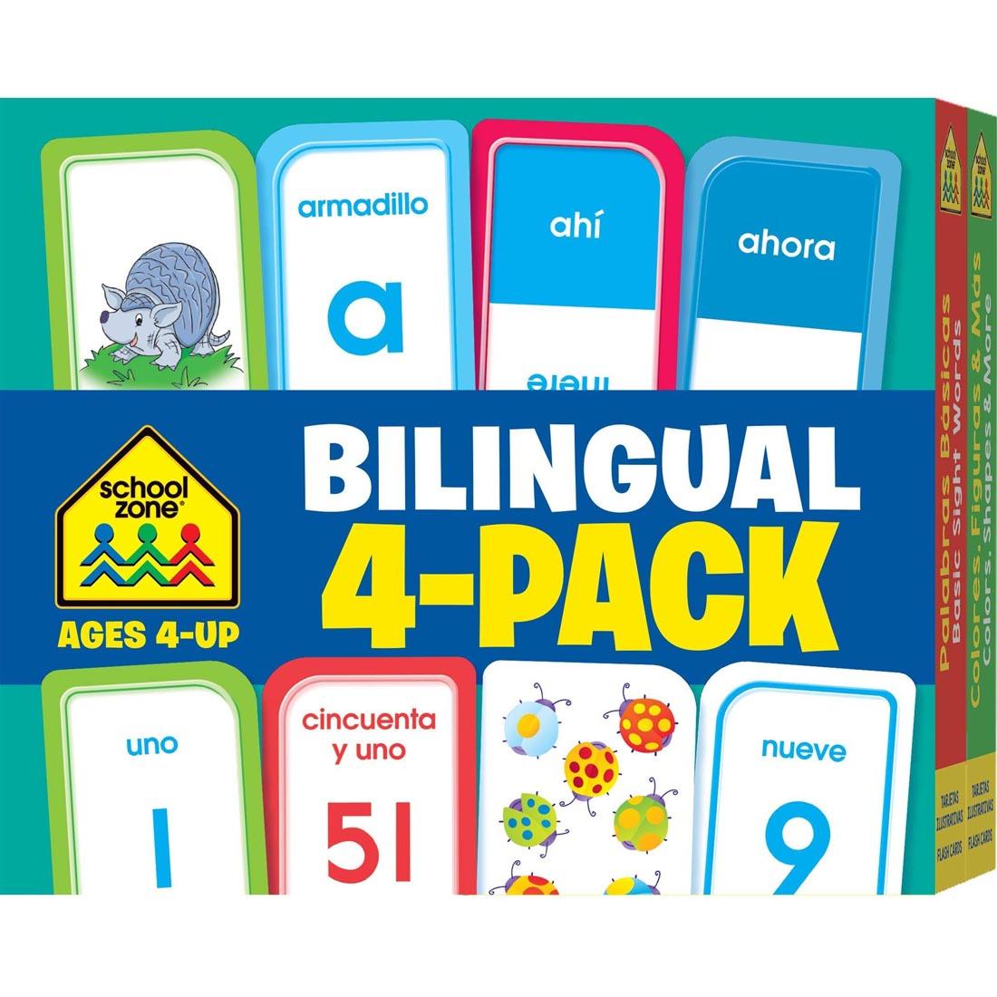 School Zone Bilingual Flash Cards 4-Pack