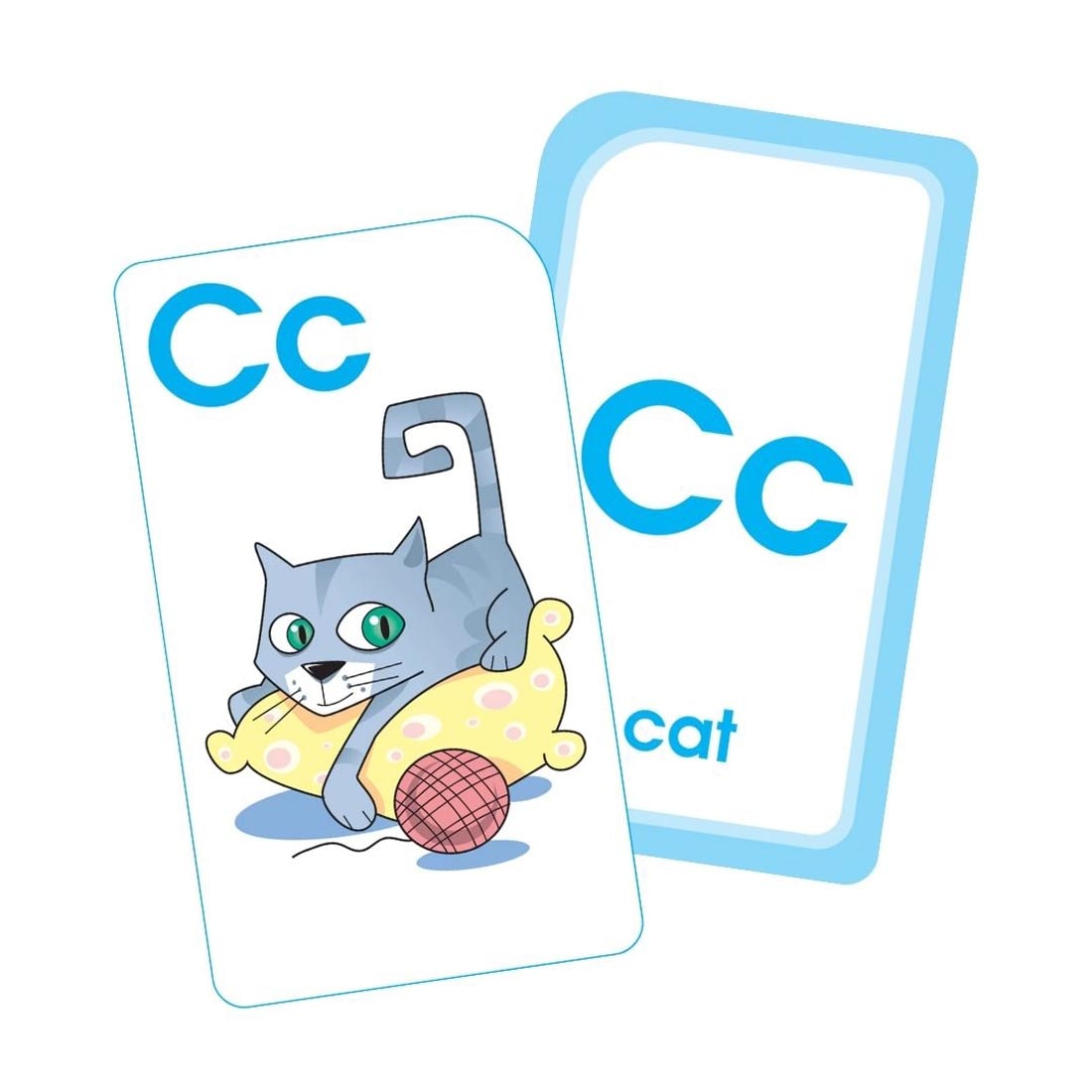 Sample double-sided alphabet flash cards from School Zone Alphabet Fun Flash Cards