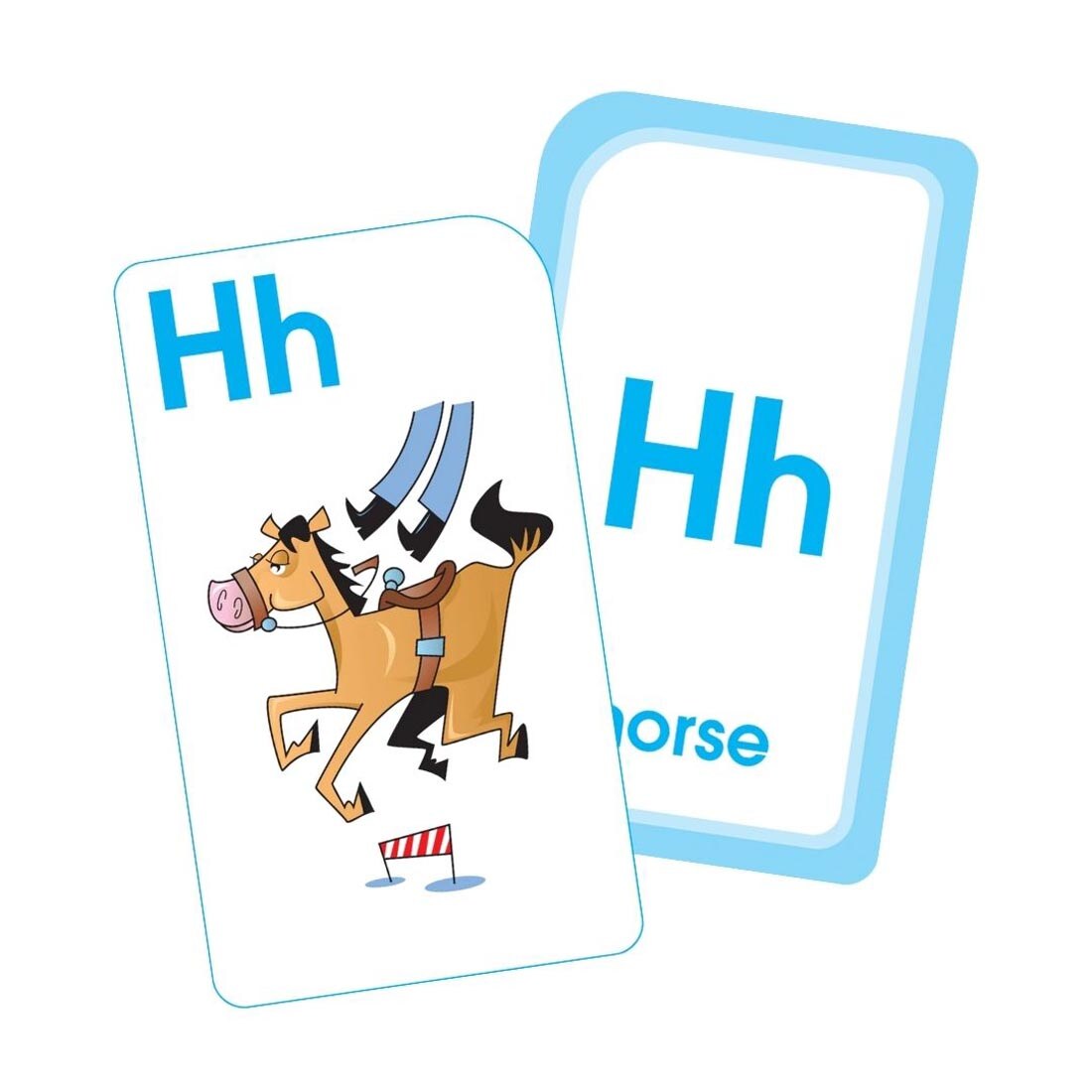 Sample double-sided alphabet flash cards from School Zone Alphabet Fun Flash Cards