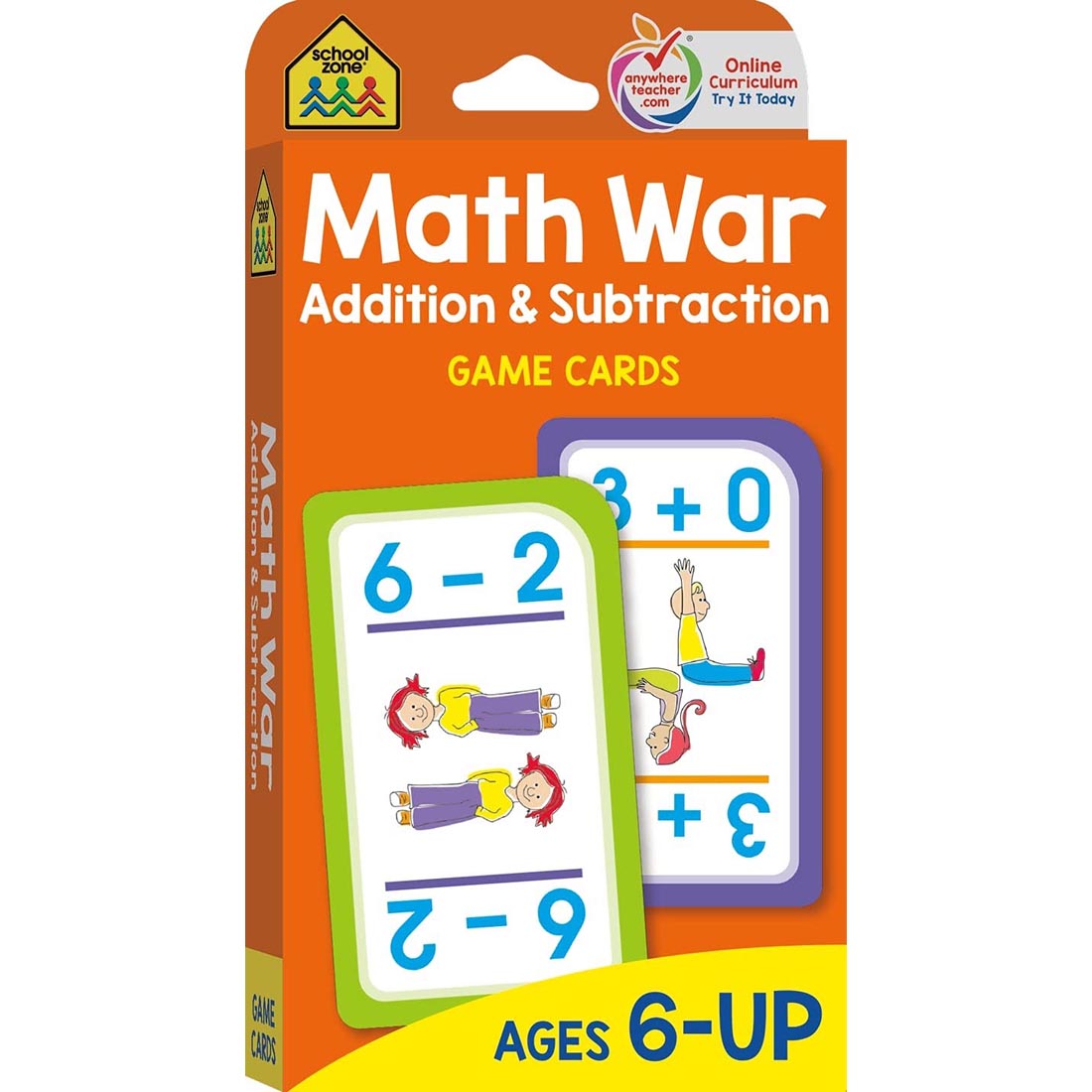 School Zone Math War: Addition & Subtraction Game Cards