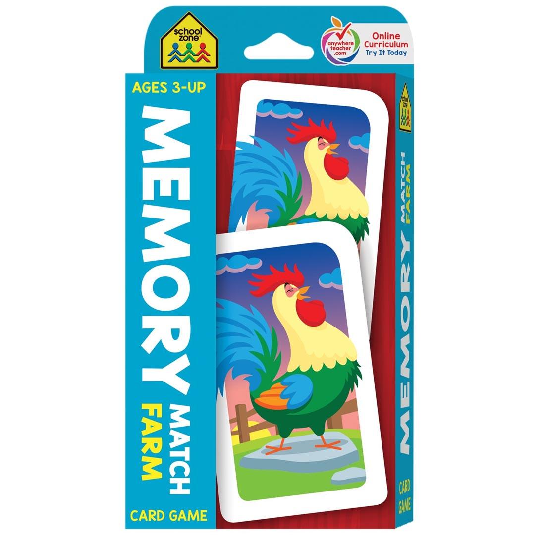 School Zone Memory Match Farm Card Game
