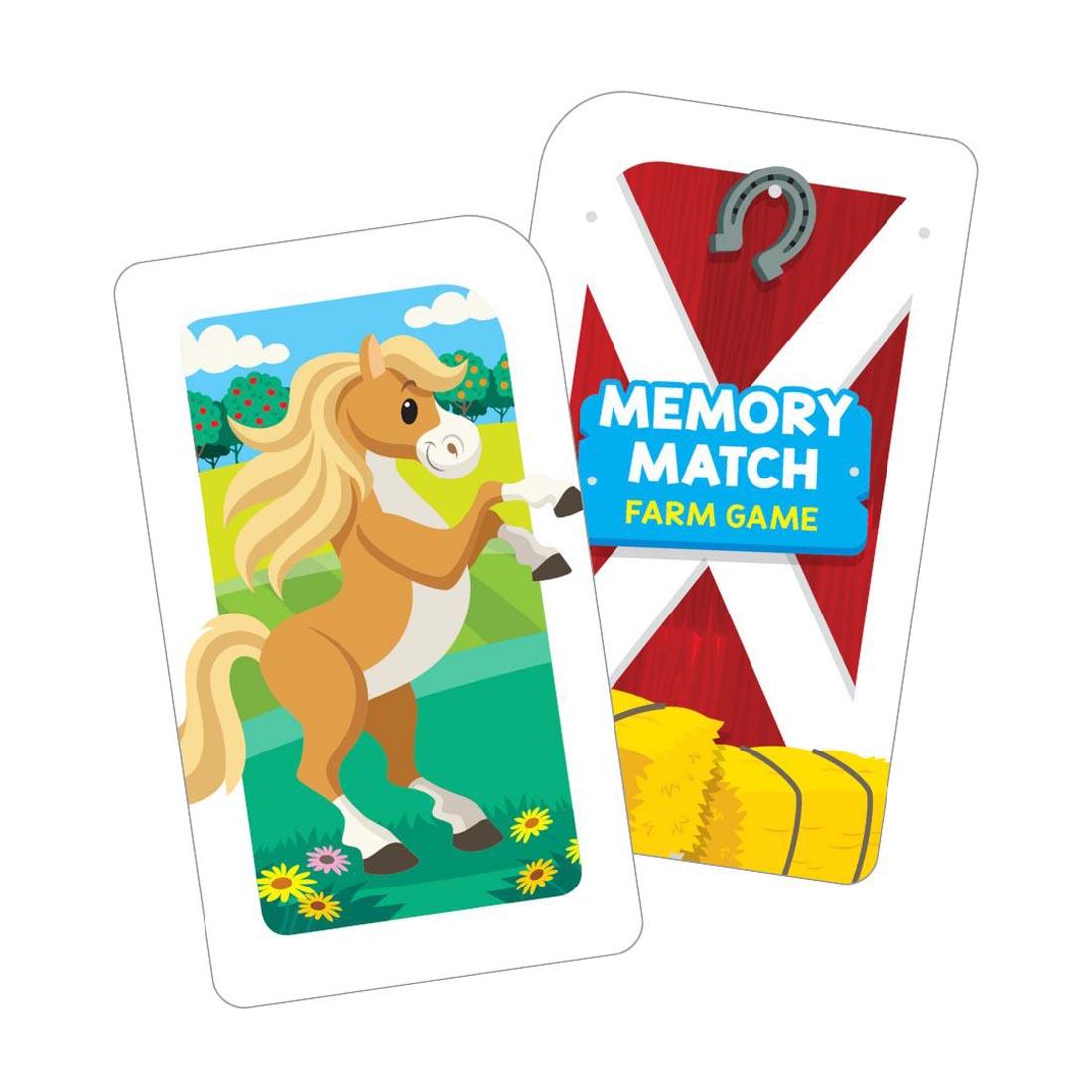 Sample farm image card from School Zone Memory Match Farm Card Game