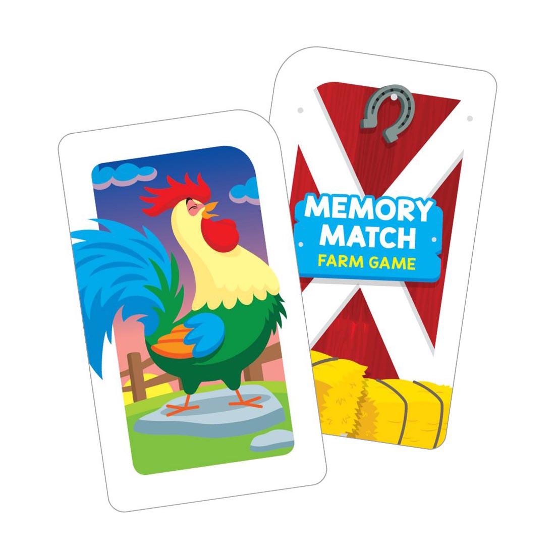 Sample farm image card from School Zone Memory Match Farm Card Game