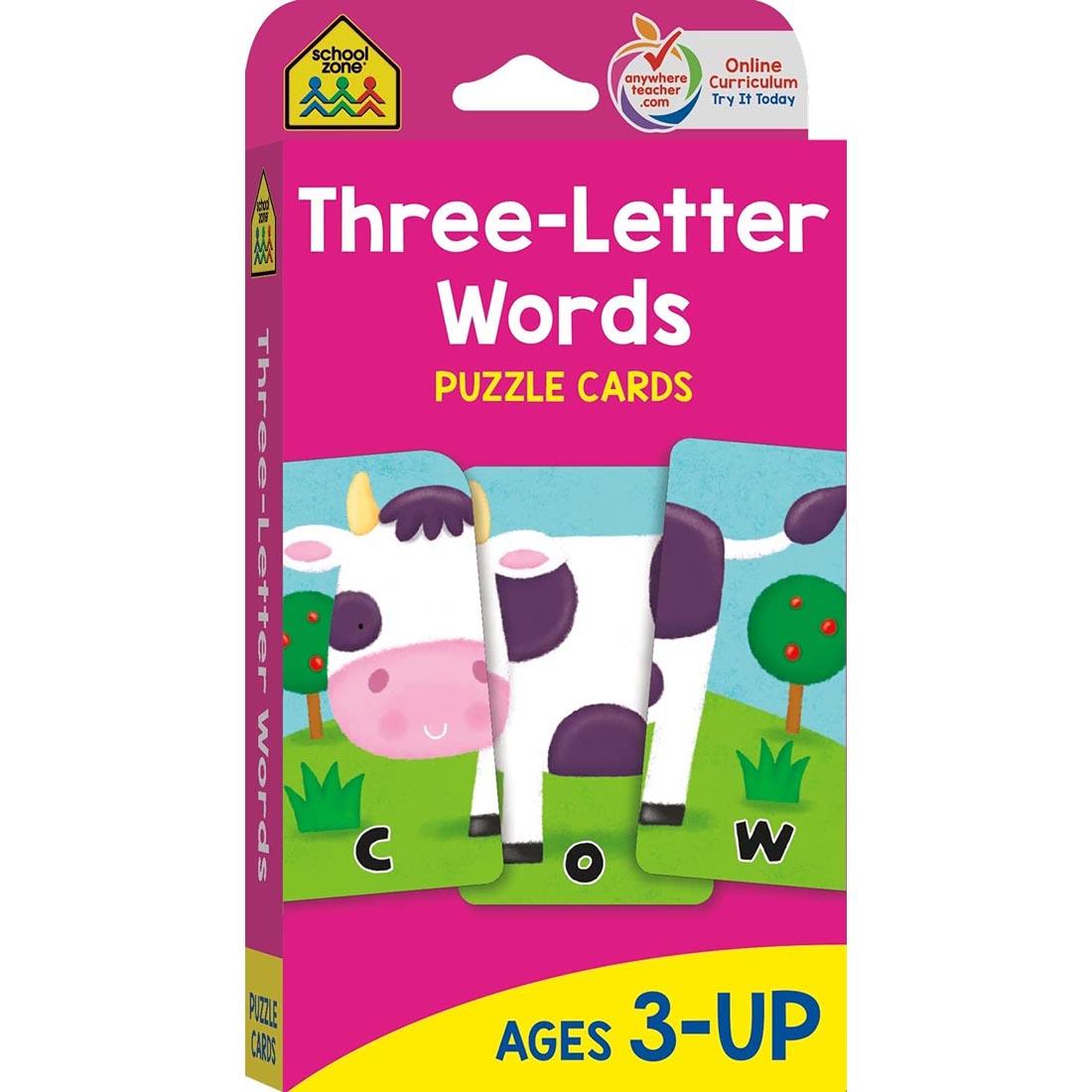 School Zone Three-Letter Words Puzzle Cards