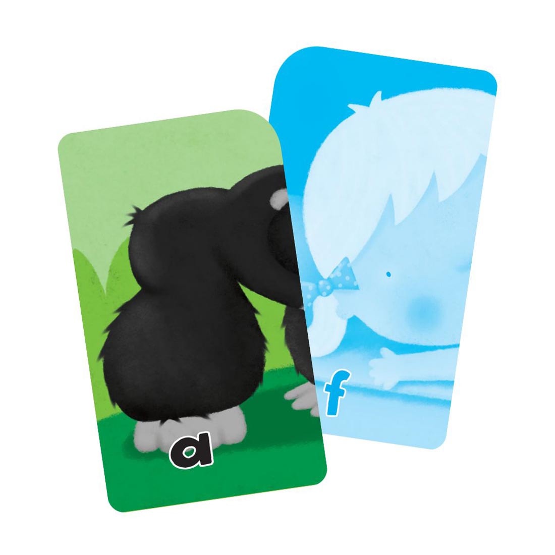 Sample double-sided letter card from School Zone Three-Letter Words Puzzle Cards