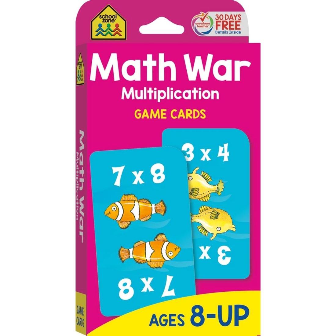 School Zone Math War: Multiplication Game Cards