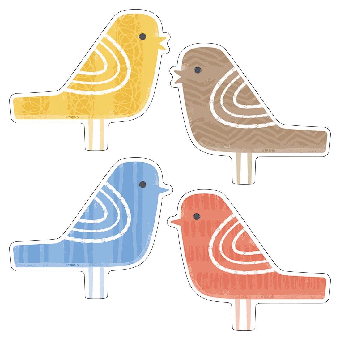 Four Garden Birds Classic Accents from the Good To Grow collection by TREND