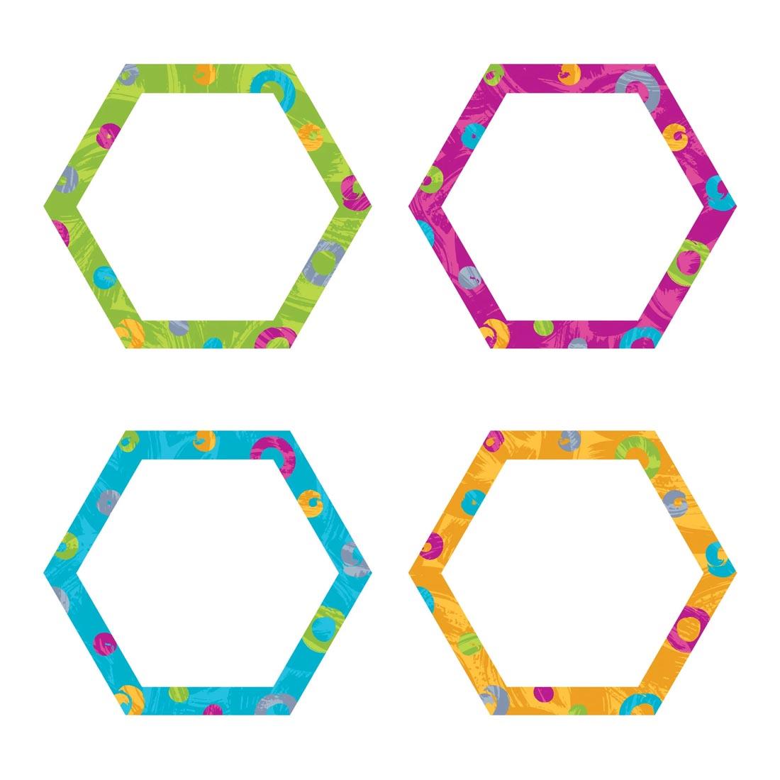 Four TREND Color Harmony Hexa-Swirls Mini Accents