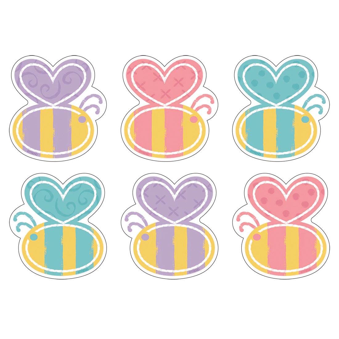 Six Garden Bees Mini Accents from the Good To Grow collection by TREND