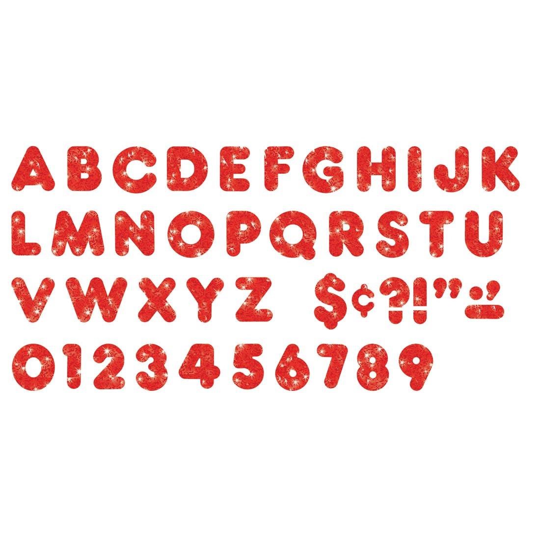 TREND Red Sparkle Casual Ready Letters