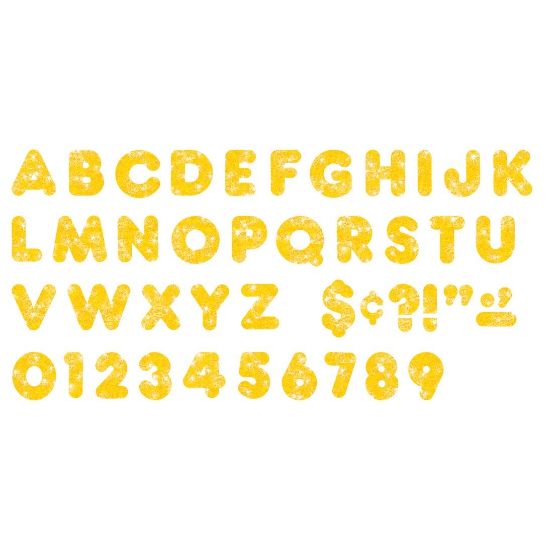 TREND Yellow Sparkle Casual Ready Letters