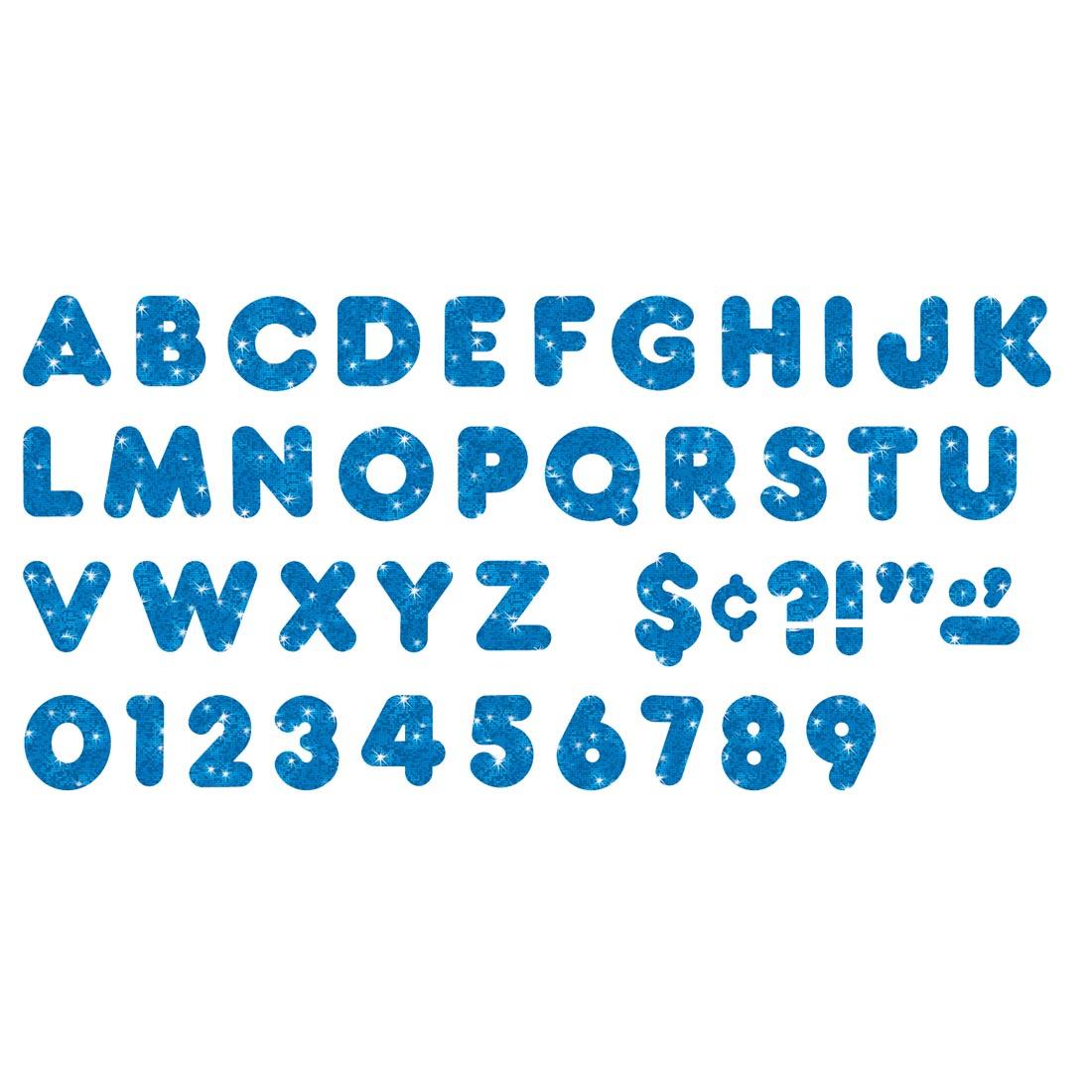 TREND Blue Sparkle Casual Ready Letters