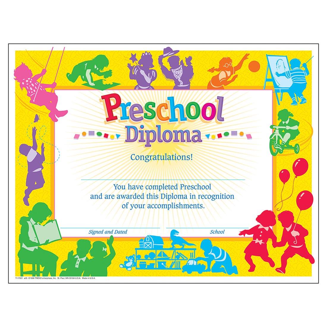 TREND Preschool Classic Diploma Certificate