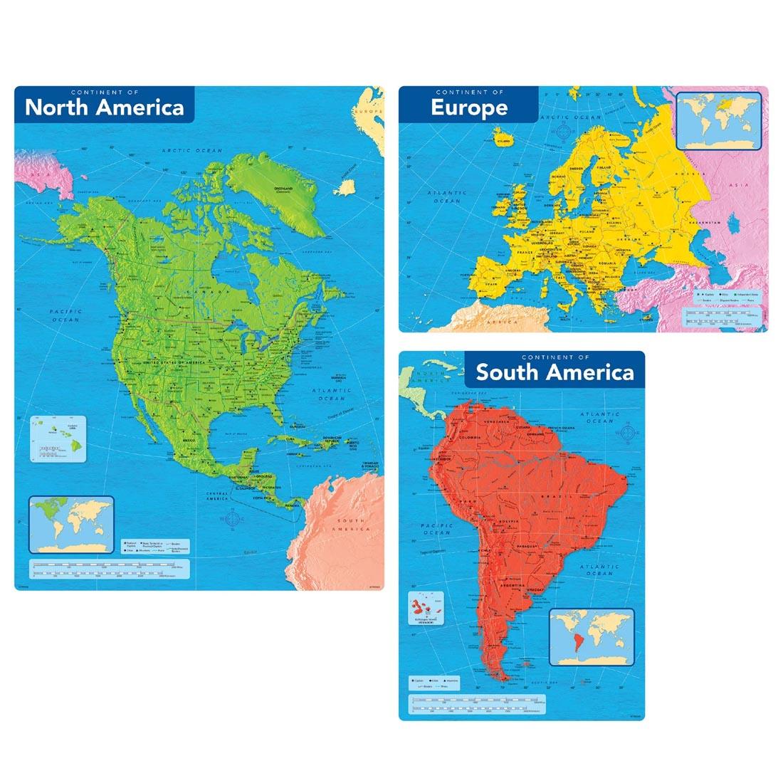 3 pieces from the TREND Continents of the World Learning Set