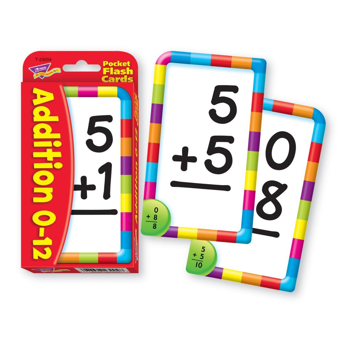 TREND Addition 0-12 Pocket Flash Cards