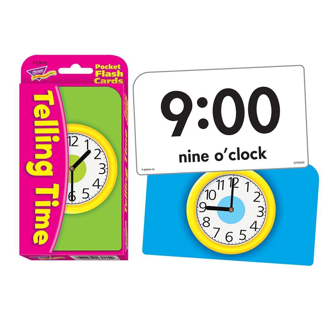 TREND Telling Time Pocket Flash Cards