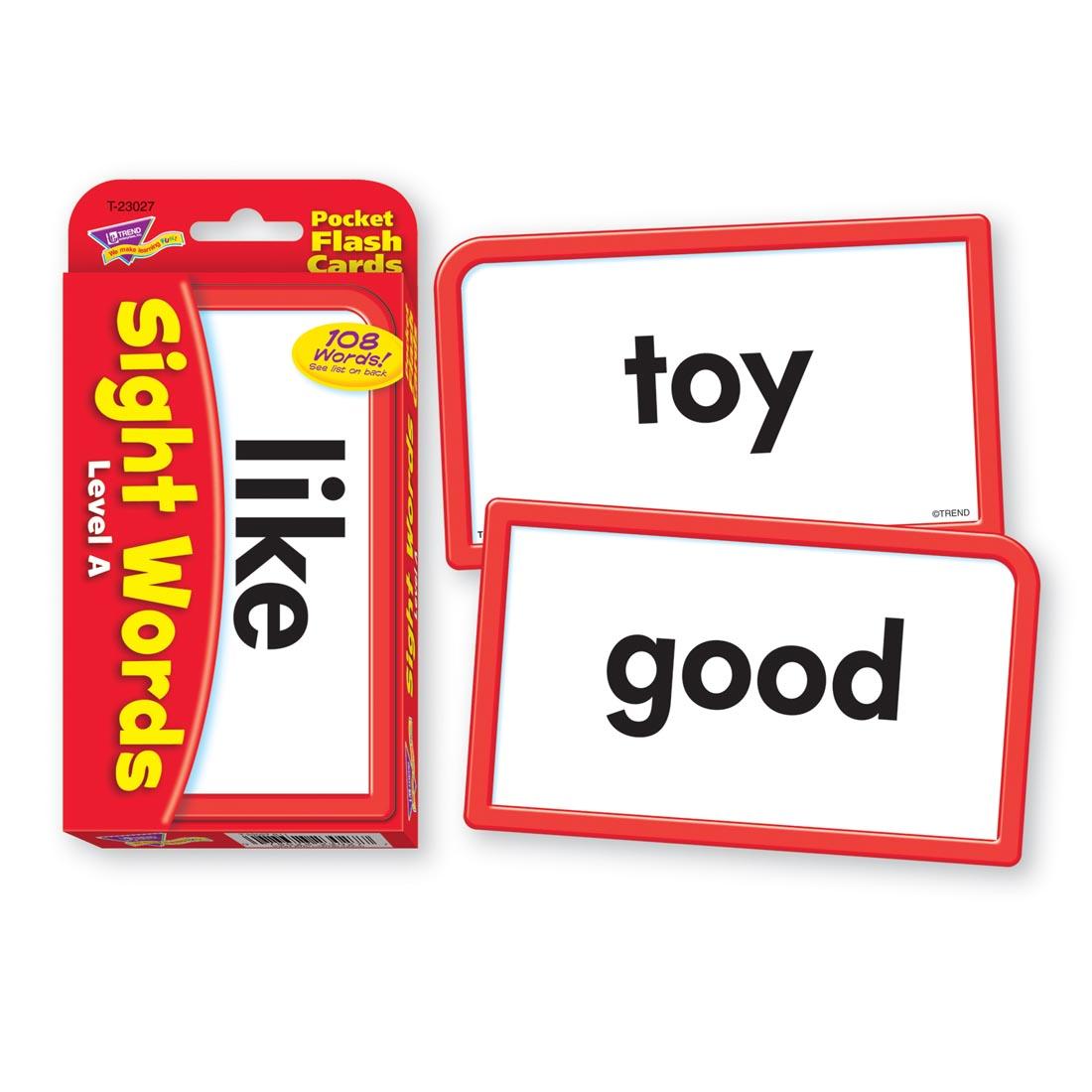 TREND Sight Words Pocket Flash Cards Level A