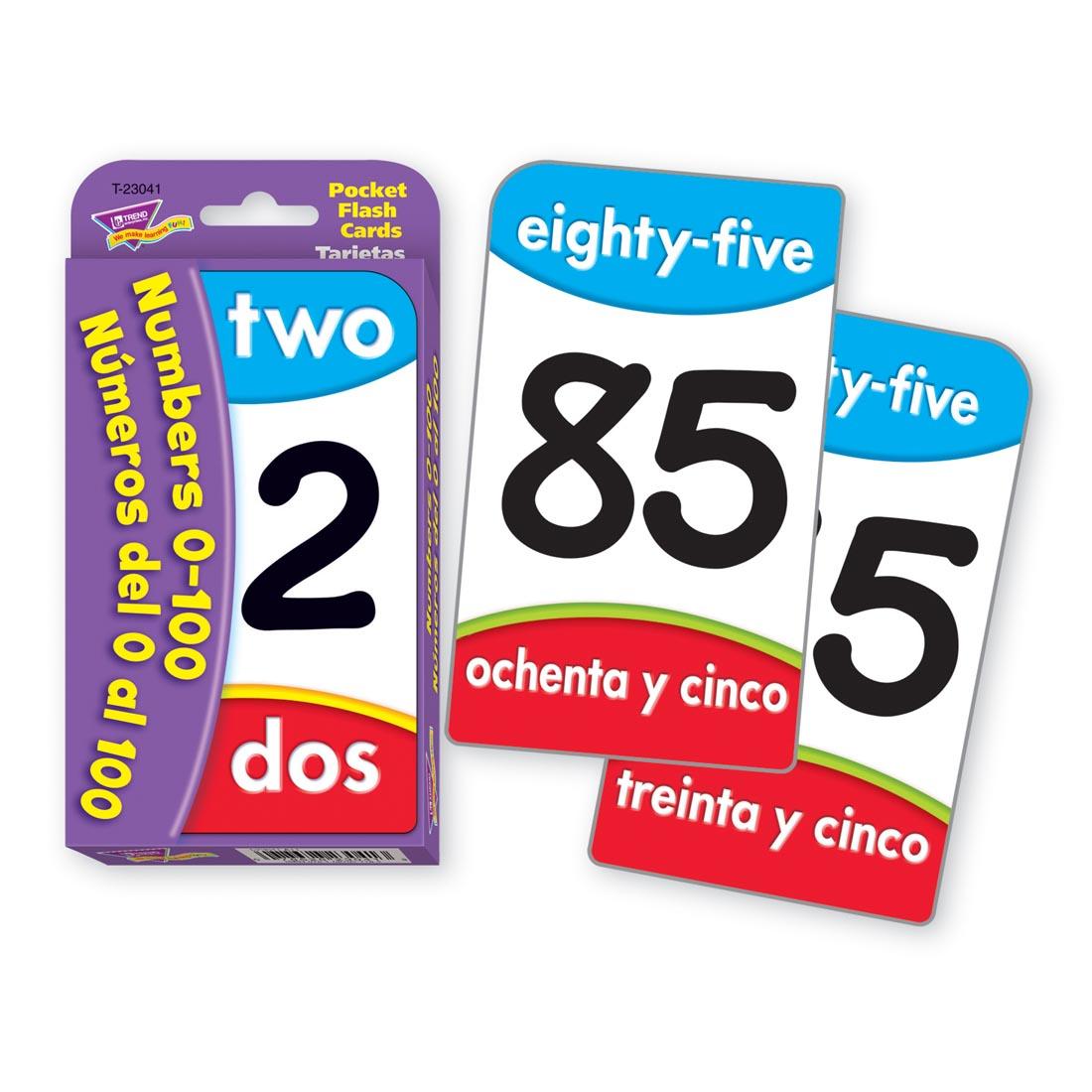 TREND Numbers 0-100/Numeros del 0 al 100 Pocket Flash Cards