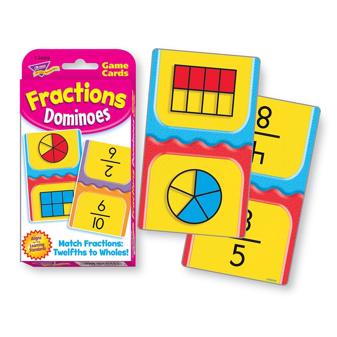 TREND Fractions Dominoes Game Cards