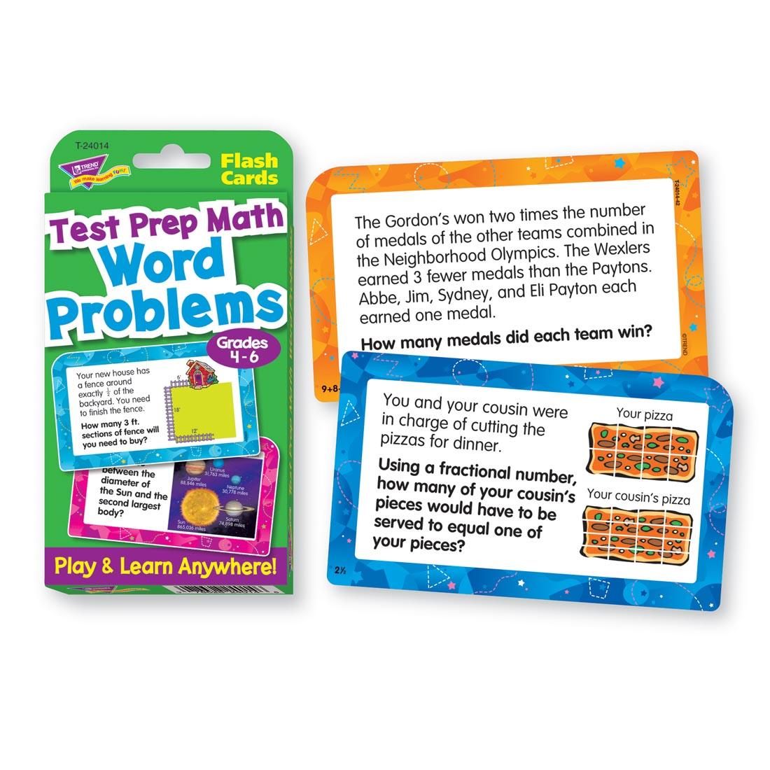 TREND Test Prep Math Word Problems Challenge Cards Grades 4-6