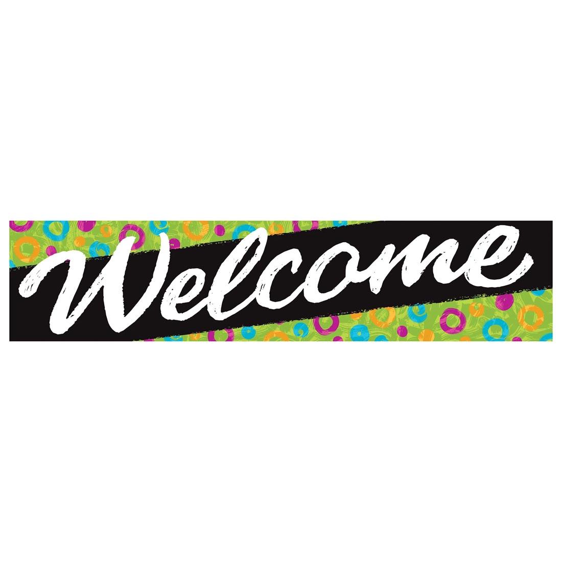 TREND Welcome Swirl Dots Banner