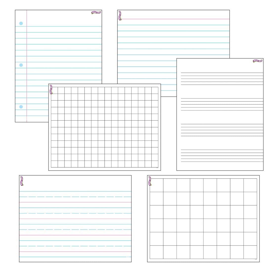 TREND Papers & Grids Wipe-Off Combo Pack