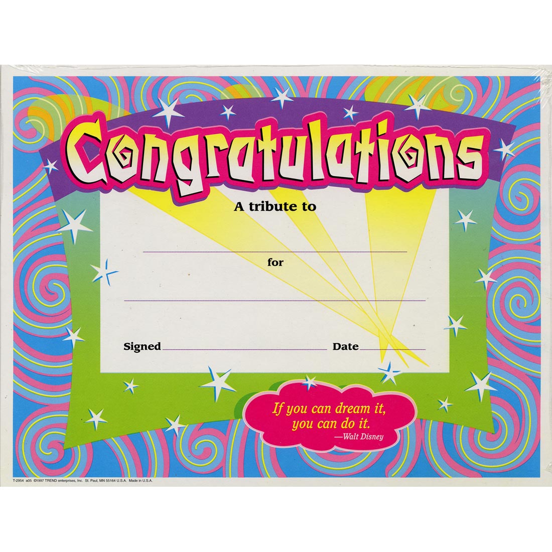 TREND Colorful Congratulations Certificate