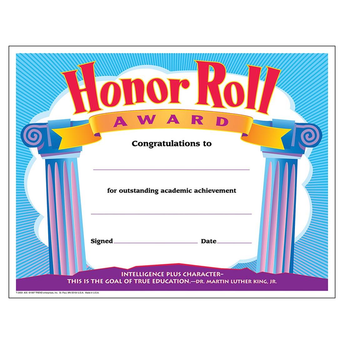 TREND Colorful Honor Roll Award